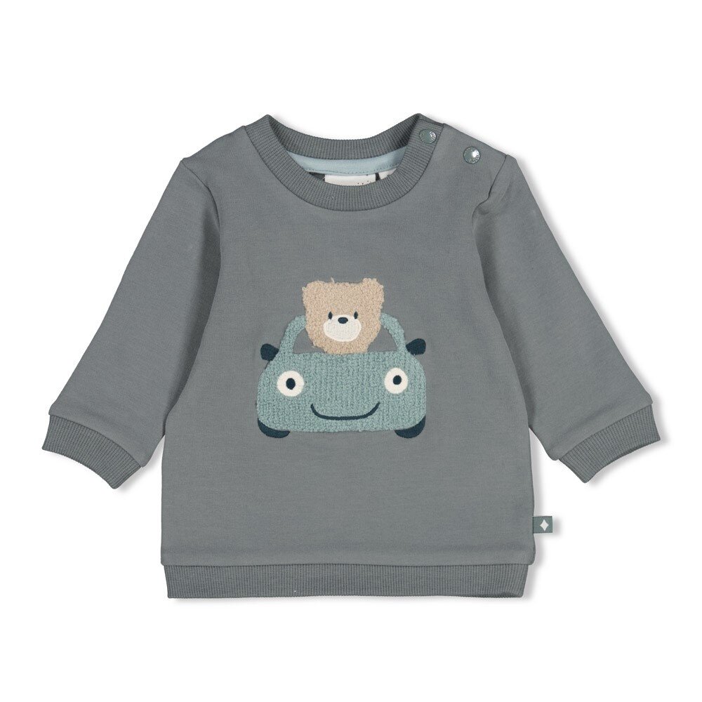 Feetje Babykleding Sweater Beep Beep Zeegroen Feetje Babykleding Sweater Beep Beep Zeegroen