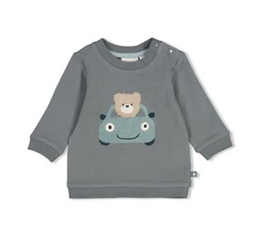 Feetje Babykleding Sweater  Beep Beep Zeegroen
