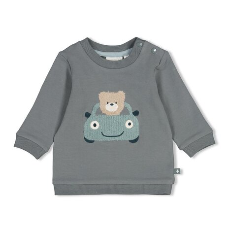 Feetje Babykleding Sweater Beep Beep Zeegroen Feetje Babykleding Sweater Beep Beep Zeegroen
