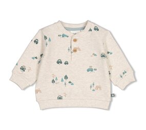 Feetje Babykleding Sweater   Beep Beep Offwhite melange