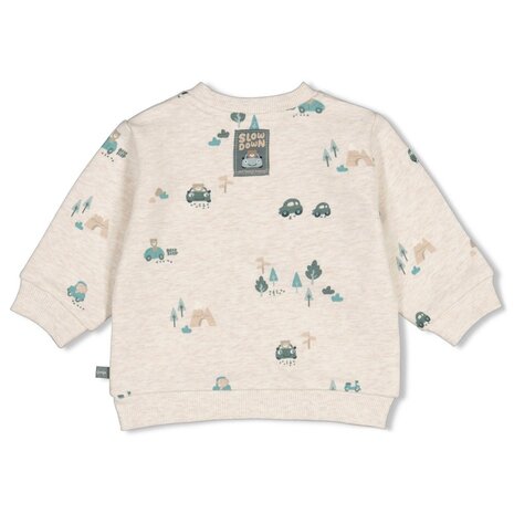 Feetje Babykleding Sweater   Beep Beep Offwhite melange