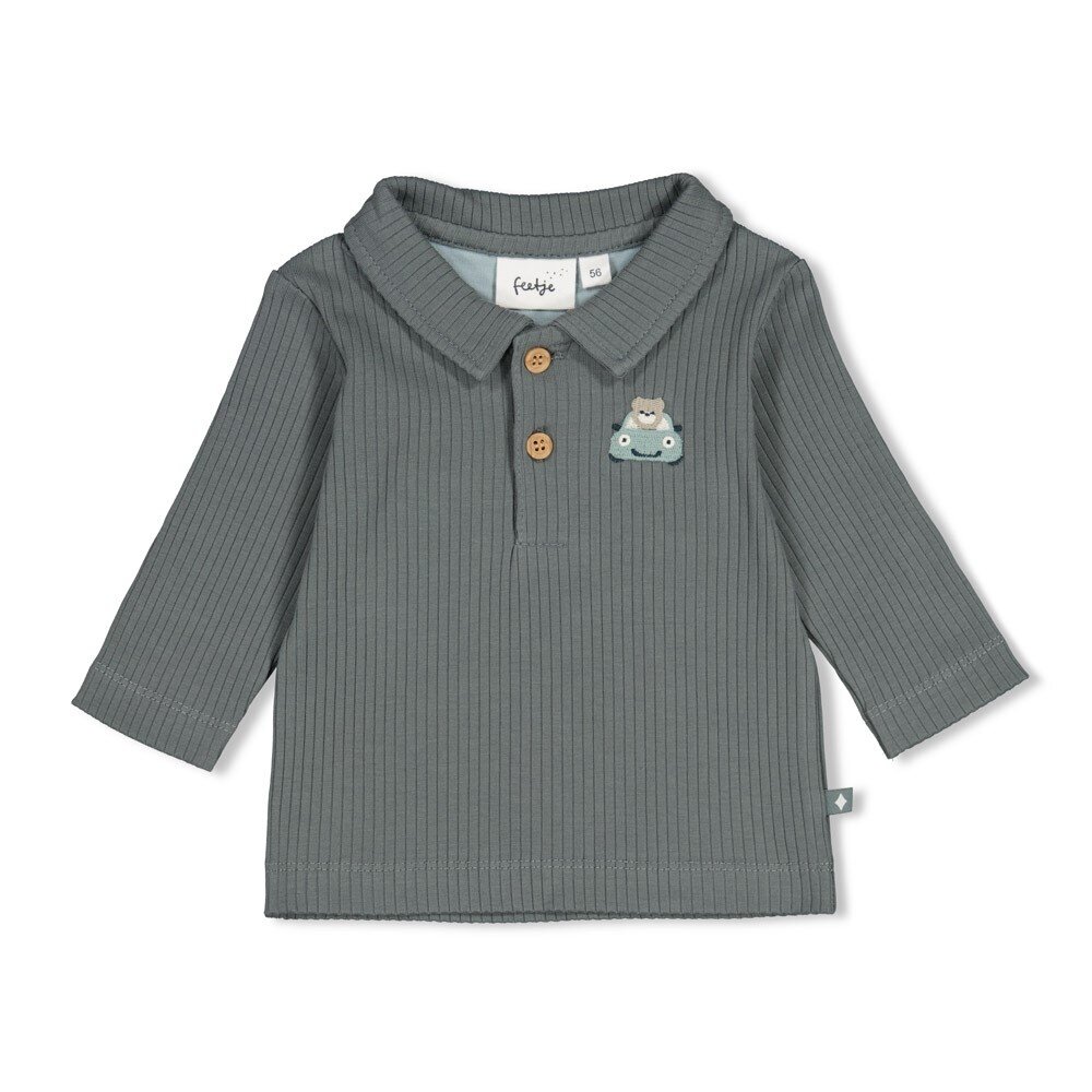 Feetje Babykleding Polo rib Beep Beep Zeegroen Feetje Babykleding Polo rib Beep Beep Zeegroen