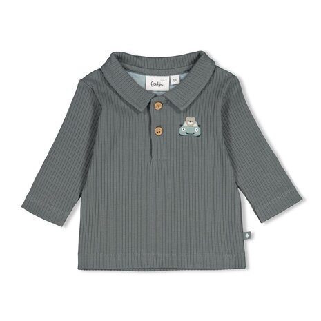 Feetje Babykleding Polo rib Beep Beep Zeegroen Feetje Babykleding Polo rib Beep Beep Zeegroen