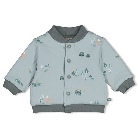 Feetje Babykleding Omkeerbaar bomberjack  Beep Beep Zeegroen