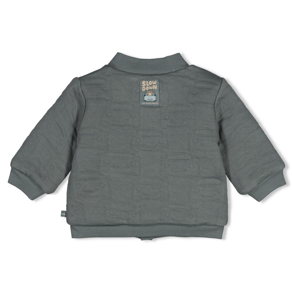 Feetje Babykleding Omkeerbaar bomberjack  Beep Beep Zeegroen