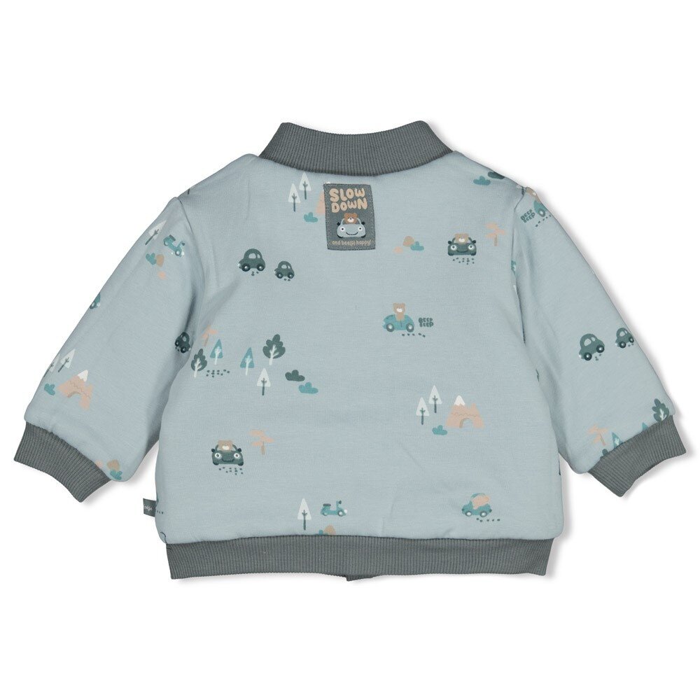 Feetje Babykleding Omkeerbaar bomberjack  Beep Beep Zeegroen
