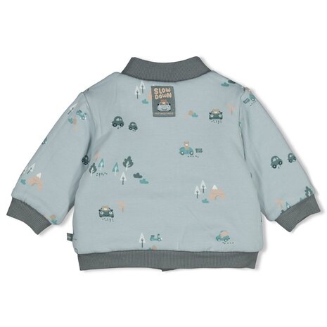 Feetje Babykleding Omkeerbaar bomberjack  Beep Beep Zeegroen