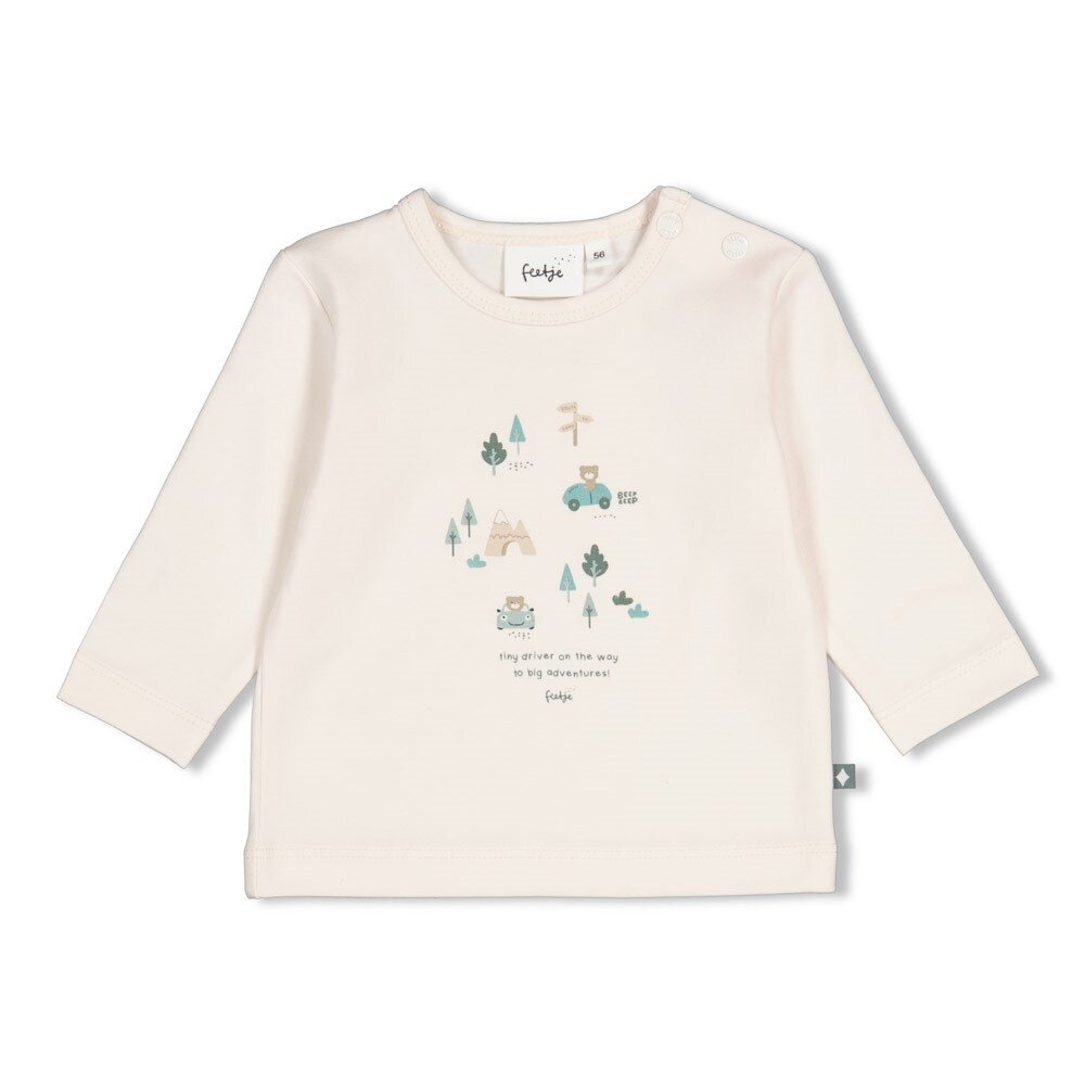 Feetje Babykleding Longsleeve Beep Beep Offwhite Feetje Babykleding Longsleeve Beep Beep Offwhite