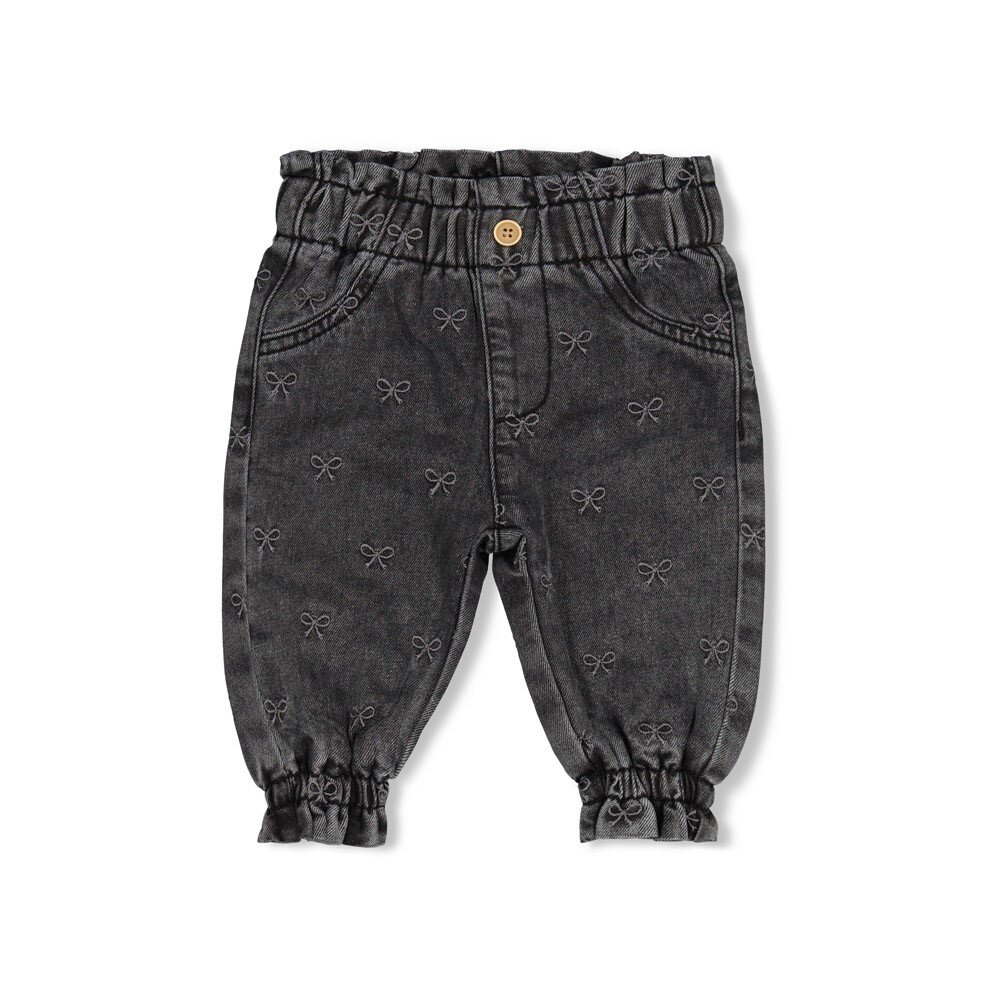 Feetje Babykleding Broek denim met borduurdsels  Winter Denims Antraciet