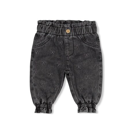 Feetje Babykleding Broek denim met borduurdsels  Winter Denims Antraciet