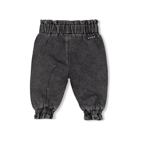 Feetje Babykleding Broek denim met borduurdsels  Winter Denims Antraciet
