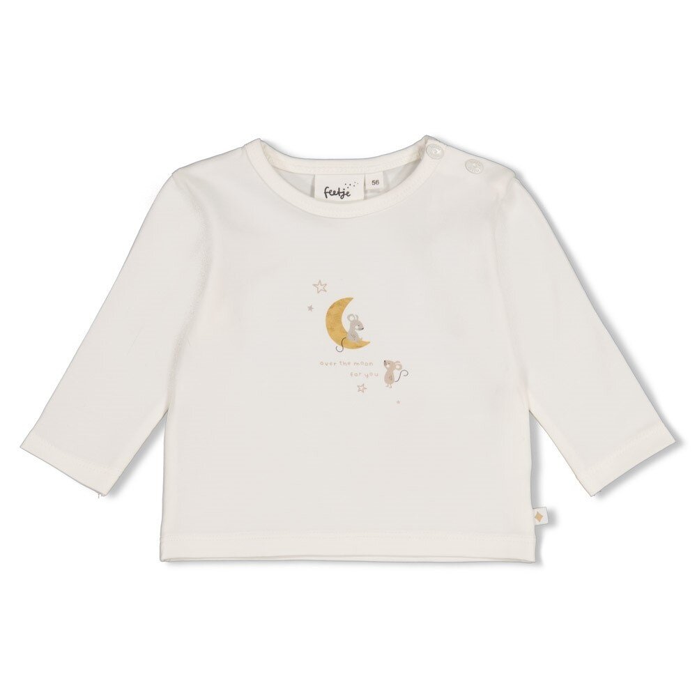 Feetje Babykleding Longsleeve Over the Moon for You Offwhite Feetje Babykleding Longsleeve Over the Moon for You Offwhite