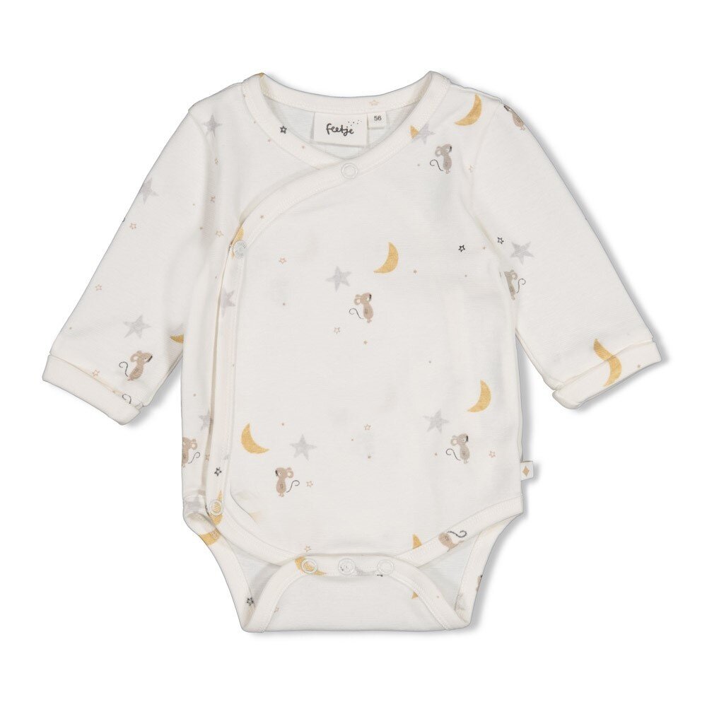 Feetje Babykleding Wikkelromper Over the Moon for You Offwhite Feetje Babykleding Wikkelromper Over the Moon for You Offwhite