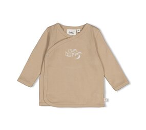 Feetje Babykleding Overslagshirt rib  Over the Moon for You Taupe