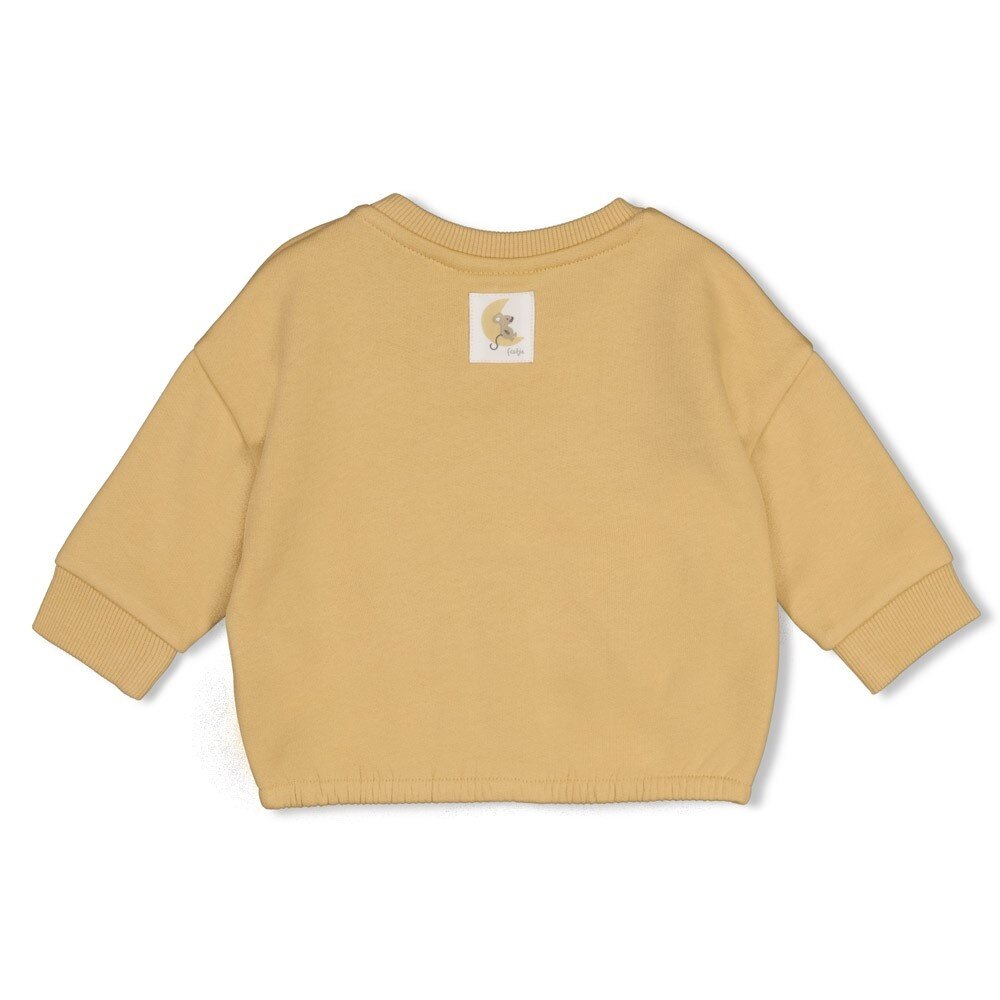 Feetje Babykleding Sweater boxy oversized  Over the Moon for You Okergeel