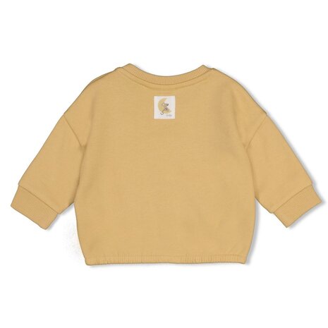 Feetje Babykleding Sweater boxy oversized  Over the Moon for You Okergeel