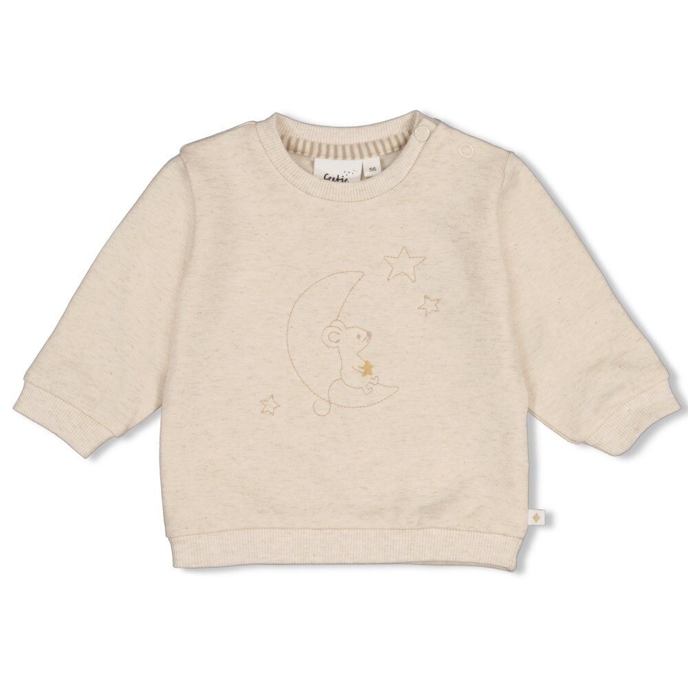 Feetje Babykleding Sweater Over the Moon for You Offwhite melange Feetje Babykleding Sweater Over the Moon for You Offwhite melange