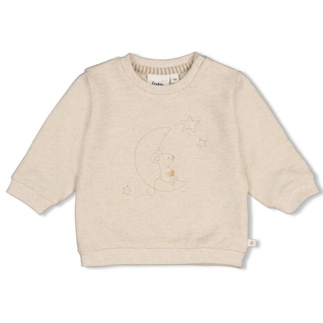 Feetje Babykleding Sweater Over the Moon for You Offwhite melange Feetje Babykleding Sweater Over the Moon for You Offwhite melange