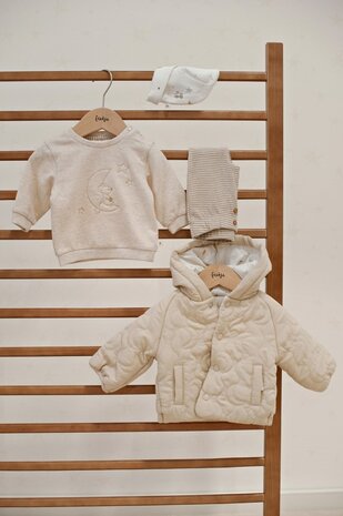 Feetje Babykleding Sweater Over the Moon for You Offwhite melange Feetje Babykleding Sweater Over the Moon for You Offwhite melange