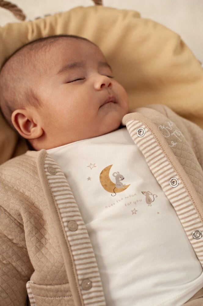 Feetje Babykleding Omkeerbaar jasje  Over the Moon for You Taupe