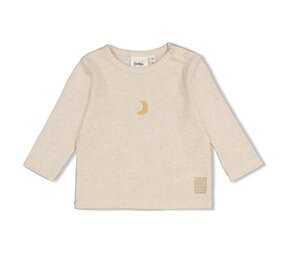 Feetje Babykleding Longsleeve rib  Over the Moon for You Offwhite melange