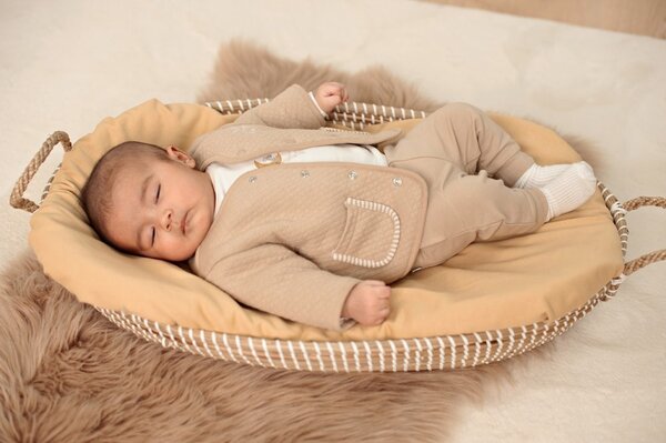 Feetje Babykleding Longsleeve rib Over the Moon for You Offwhite melange Feetje Babykleding Longsleeve rib Over the Moon for You Offwhite melange