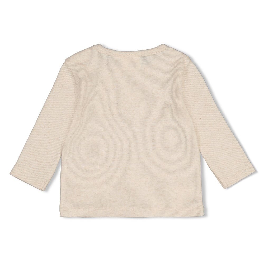 Feetje Babykleding Longsleeve rib Over the Moon for You Offwhite melange Feetje Babykleding Longsleeve rib Over the Moon for You Offwhite melange