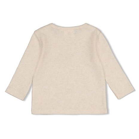 Feetje Babykleding Longsleeve rib Over the Moon for You Offwhite melange Feetje Babykleding Longsleeve rib Over the Moon for You Offwhite melange