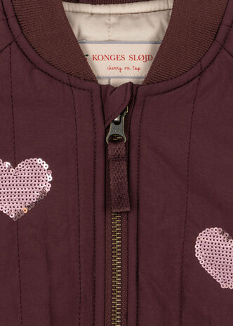 Konges Slojd Juno Bomberjack met Pailletten - Decadent Chocolate Konges Slojd Juno Bomberjack met Pailletten - Decadent Chocolate