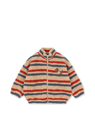 Konges Slojd Jody Embroidery Teddyjas Tangerine Stripe Konges Slojd Jody Embroidery Teddyjas Tangerine Stripe