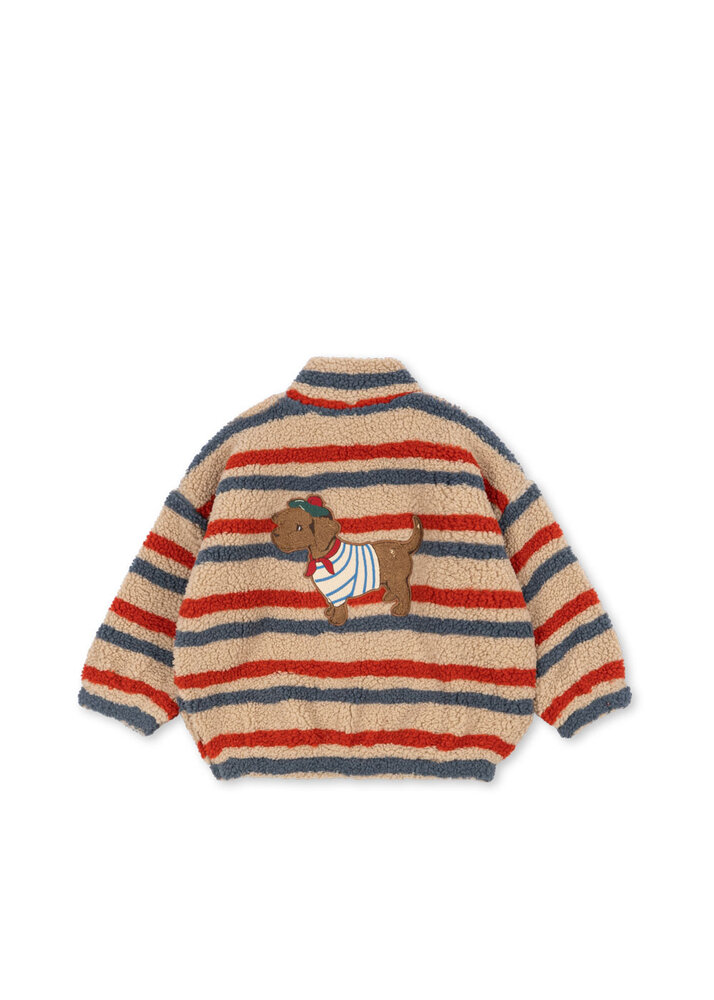 Konges Slojd Jody Embroidery Teddyjas Tangerine Stripe Konges Slojd Jody Embroidery Teddyjas Tangerine Stripe