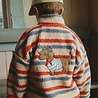Konges Slojd Jody Embroidery Teddyjas Tangerine Stripe Konges Slojd Jody Embroidery Teddyjas Tangerine Stripe