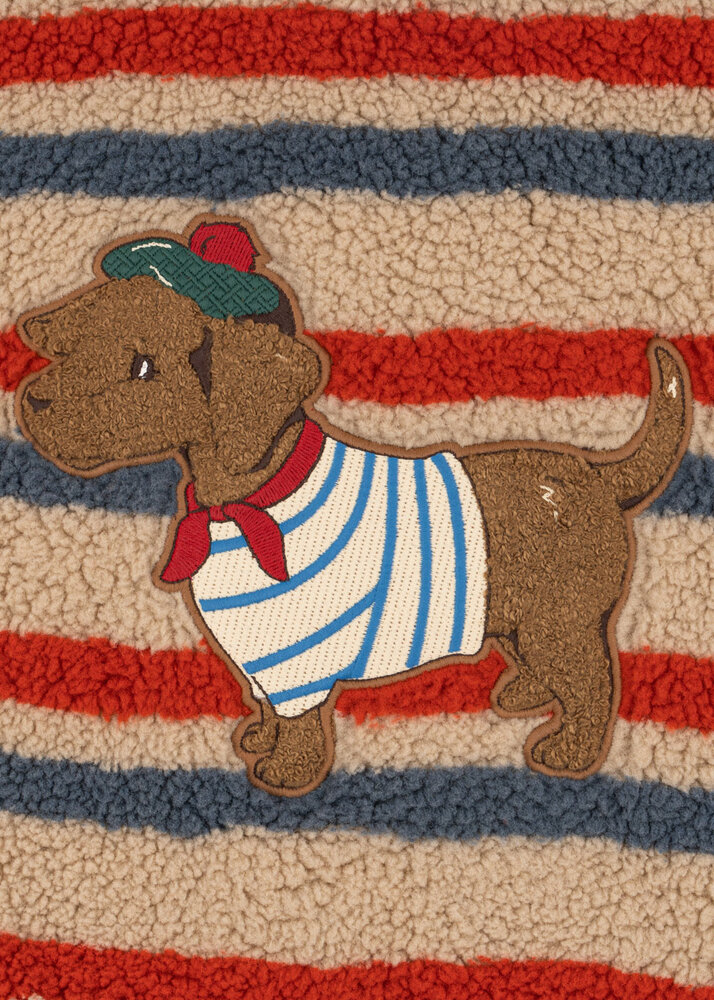 Konges Slojd Jody Embroidery Teddyjas Tangerine Stripe Konges Slojd Jody Embroidery Teddyjas Tangerine Stripe