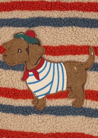 Konges Slojd Jody Embroidery Teddyjas Tangerine Stripe Konges Slojd Jody Embroidery Teddyjas Tangerine Stripe