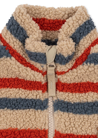 Konges Slojd Jody Embroidery Teddyjas Tangerine Stripe Konges Slojd Jody Embroidery Teddyjas Tangerine Stripe