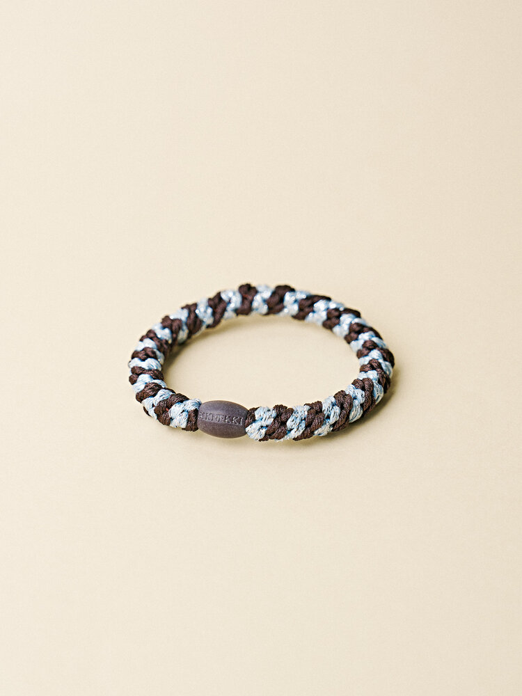 Kknekki Haarelastiekje Brown Seablue Glitter Stripe Kknekki Haarelastiekje Brown Seablue Glitter Stripe
