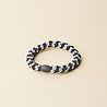 Kknekki Haarelastiekje Brown Seablue Glitter Stripe Kknekki Haarelastiekje Brown Seablue Glitter Stripe
