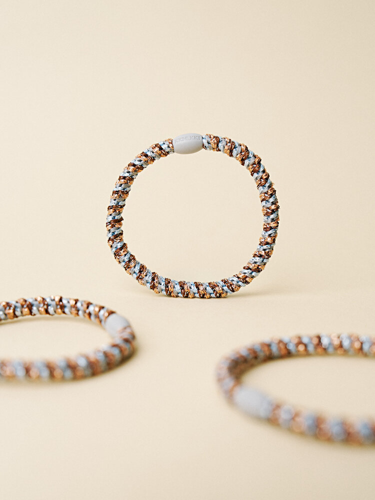 Kknekki Haarelastiekje Slim Mix Rosegold Seablue Kknekki Haarelastiekje Slim Mix Rosegold Seablue