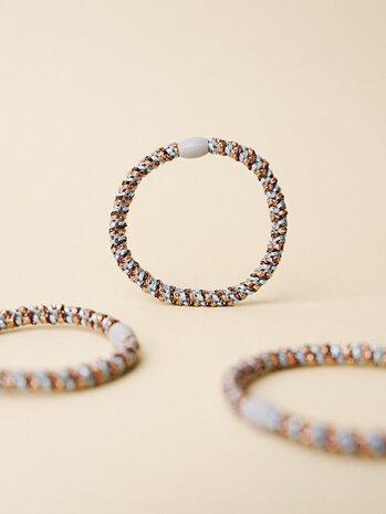 Kknekki Haarelastiekje Slim Mix Rosegold Seablue Kknekki Haarelastiekje Slim Mix Rosegold Seablue