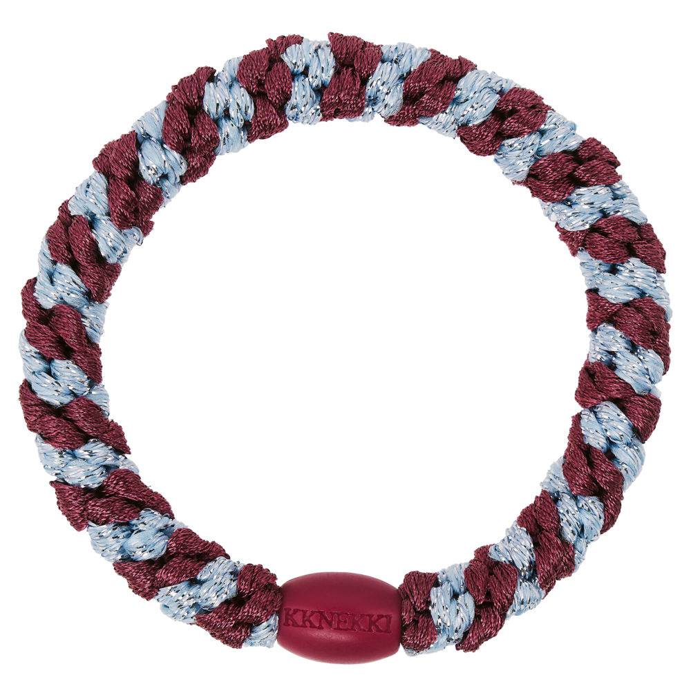 Kknekki Haarelastiekje Rosewood Seablue Glitter Stripe Kknekki Haarelastiekje Rosewood Seablue Glitter Stripe