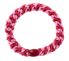 Kknekki Haarelastiekje Red-Bubblegum Stripe