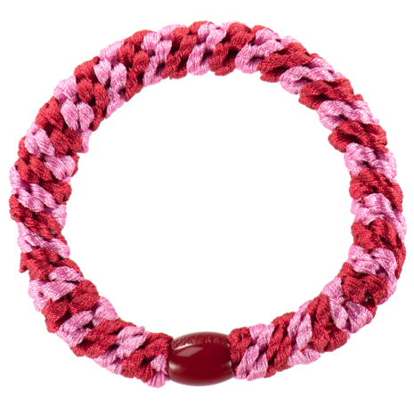 Kknekki Haarelastiekje Red-Bubblegum Stripe Kknekki Haarelastiekje Red-Bubblegum Stripe