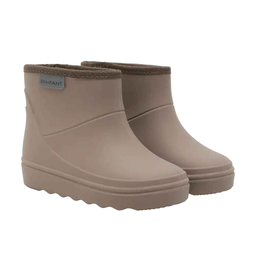 EnFant Regenlaarsjes Thermo Boots Short Pine Bark EnFant Regenlaarsjes Thermo Boots Short Pine Bark