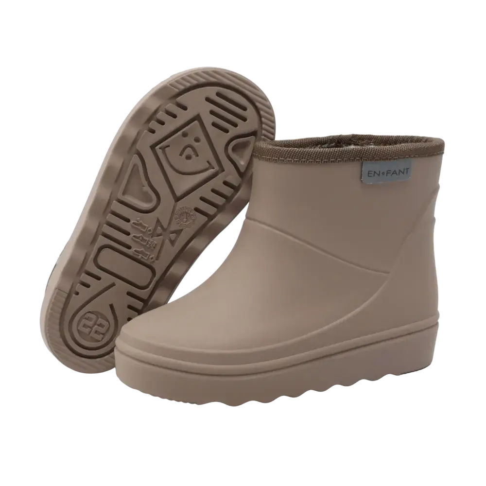 EnFant Regenlaarsjes Thermo Boots Short Pine Bark EnFant Regenlaarsjes Thermo Boots Short Pine Bark