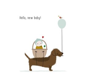 Mevrouw Emmer Wenskaart Hello, new baby! Mevrouw Emmer Wenskaart Hello, new baby!