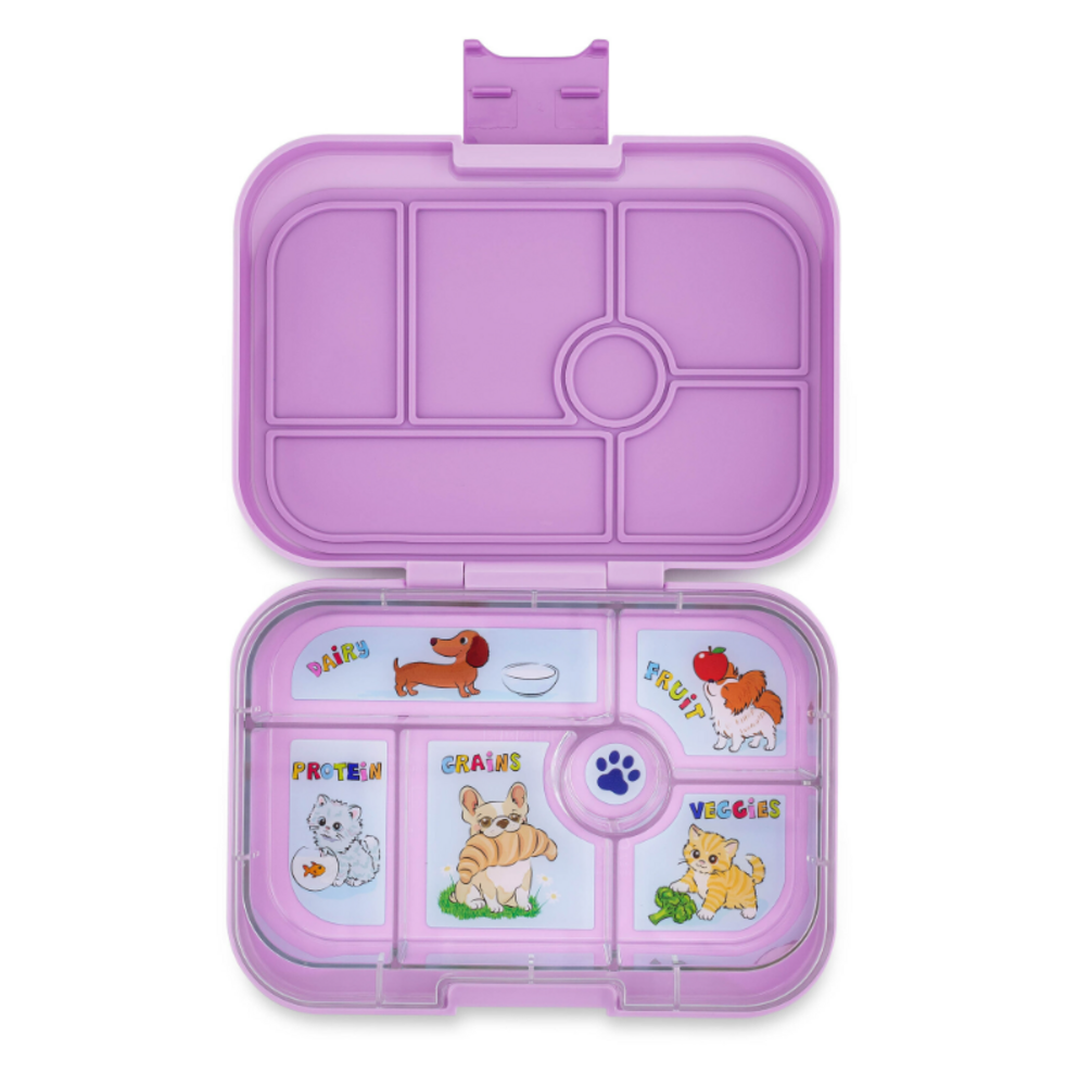 Yumbox Original broodtrommel 6 vakken Ami Purple Cats & Dogs Yumbox Original broodtrommel 6 vakken Ami Purple Cats & Dogs