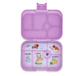 Yumbox Original broodtrommel 6 vakken Ami Purple Cats & Dogs