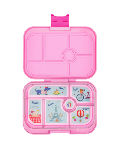 Yumbox Original broodtrommel 6 vakken Power Pink Paris Tray Yumbox Original broodtrommel 6 vakken Power Pink Paris Tray
