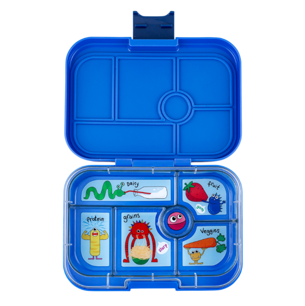 Yumbox Original broodtrommel 6 vakken Surf Blue Funny Monsters Tray Yumbox Original broodtrommel 6 vakken Surf Blue Funny Monsters Tray