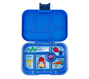 Yumbox Original broodtrommel 6 vakken Surf Blue Funny Monsters Tray